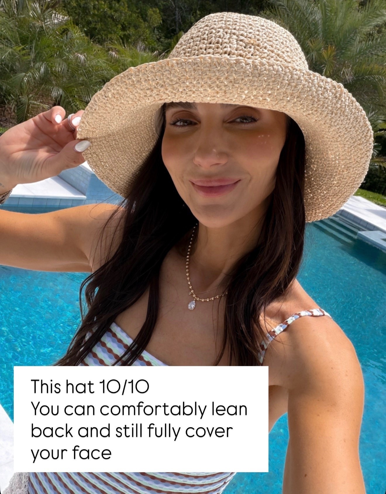 this hat is a 10/10. full face coverage without sacrificing style and it actually stays put. perfect for pool days, beach trips, or any sunny day

straw hat, sun hat, wide brim hat, beach accessories, poolside style, vacation outfit, summer essentials, sun protection, resort wear, annabrstyle

#LTKTravel #LTKSwim #LTKSeasonal
