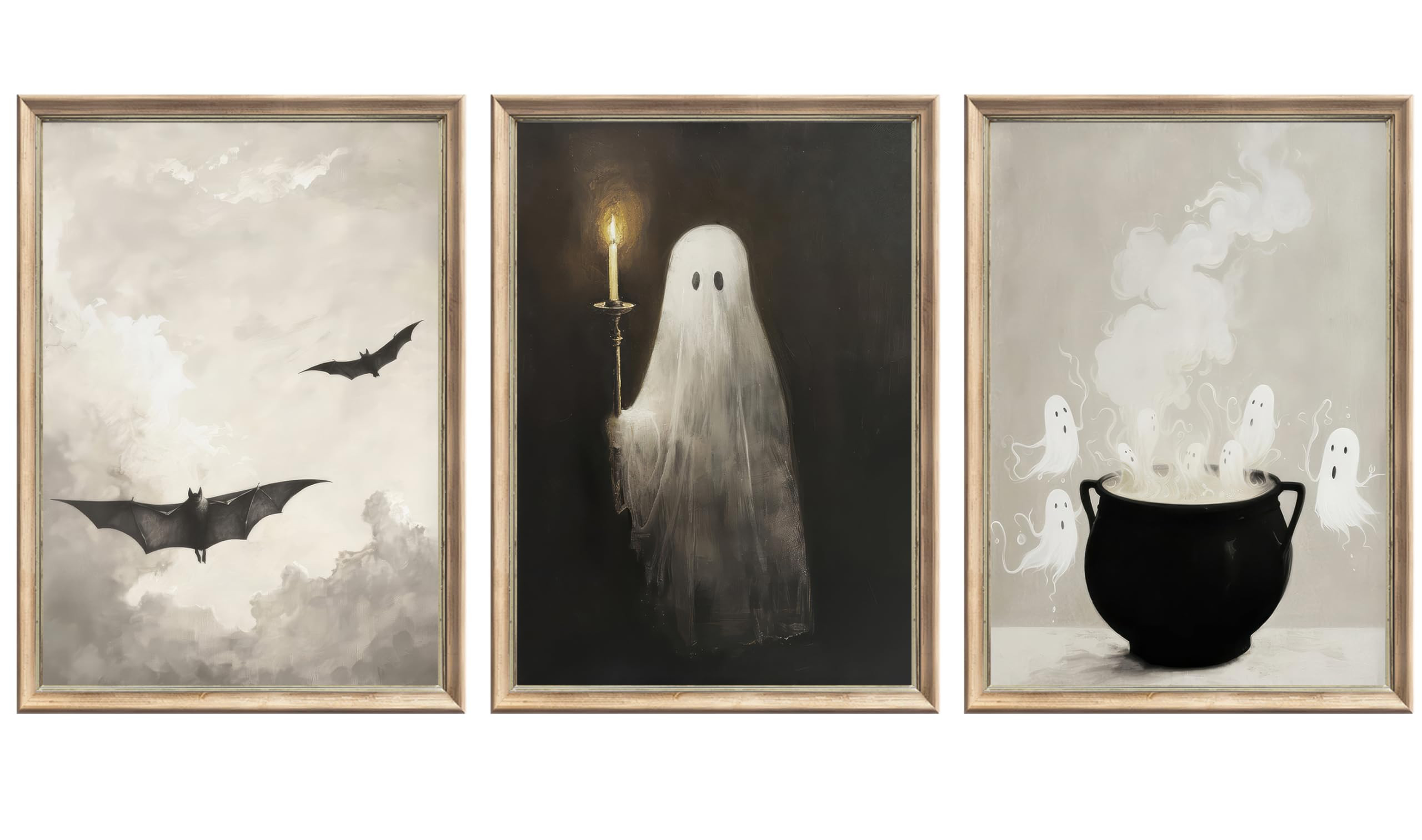 Halloween Wall Art Vintage Halloween Ghosts Painting Wall Decor Funny Gothic Pictures Prints Ghos... | Amazon (US)