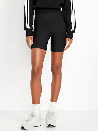 High-Waisted PowerSoft Pocket Biker Shorts -- 6-inch inseam | Old Navy (US)