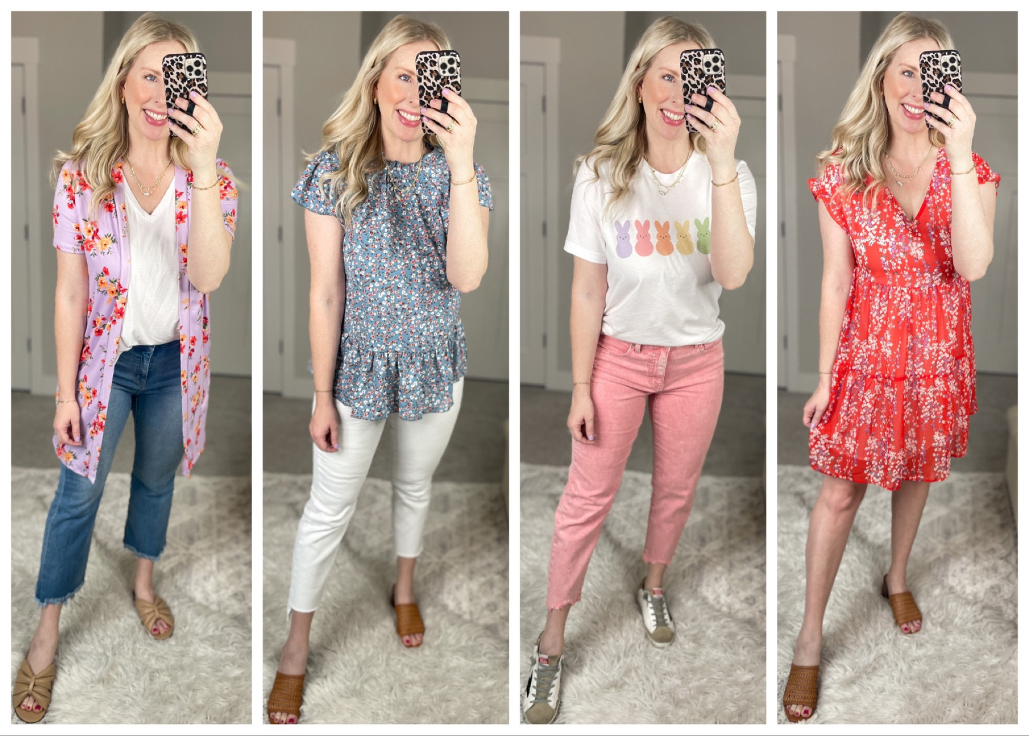 Daily try on, Jane find, spring outfit, spring style, boutique shopping, floral cardigan, floral blouse, Easter tee, graphic tee, floral dress 

#LTKunder50 #LTKSeasonal #LTKsalealert