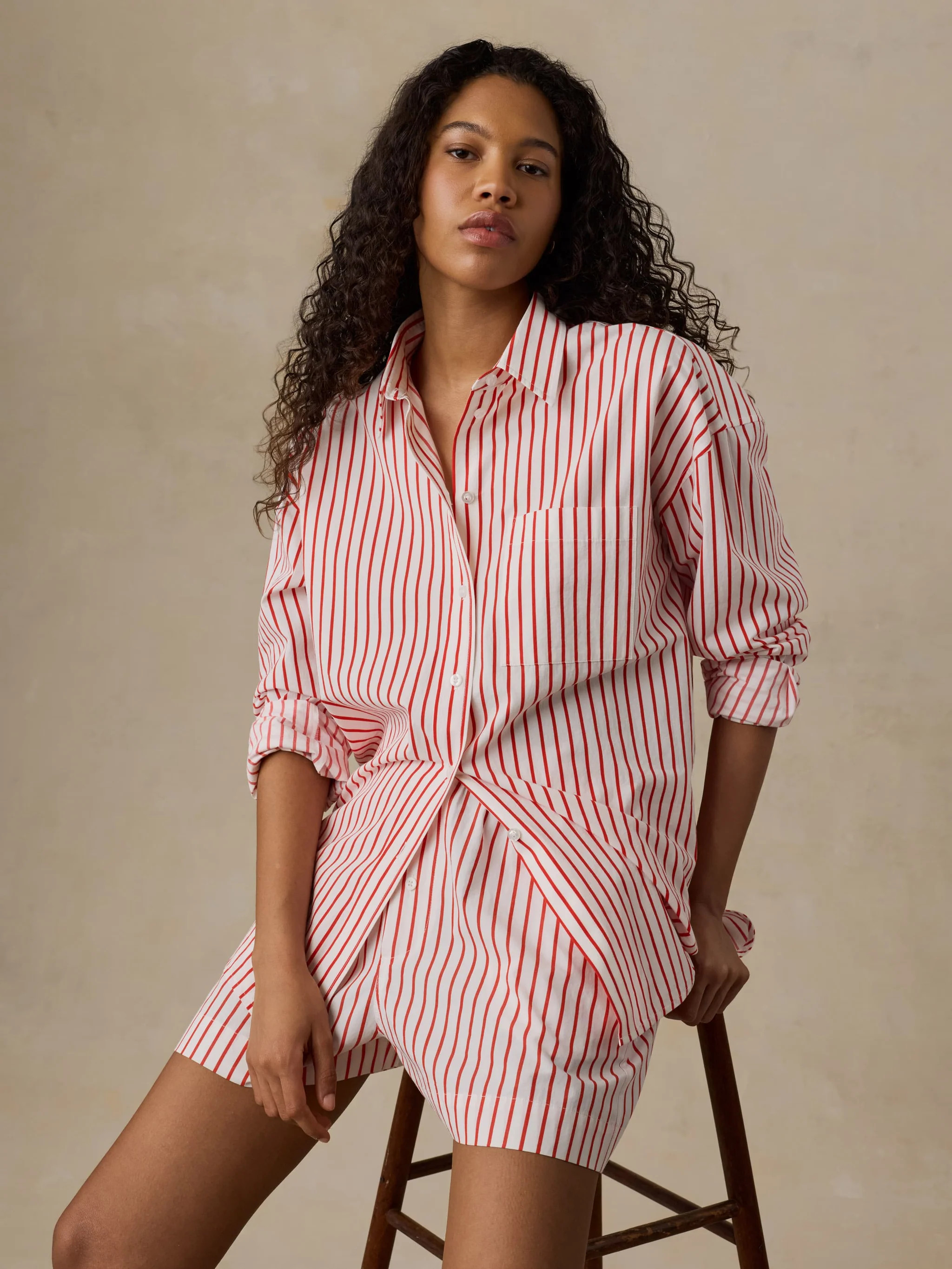 Coastal Poplin Boxer Short - Summer Sail Stripe | Faherty