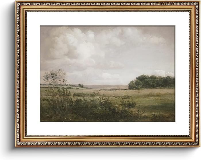 VIYYIEA Vintage Gold Framed Landscape Wall Art, Bedroom Living Room Nature Scenery Wall Pictures,... | Amazon (US)