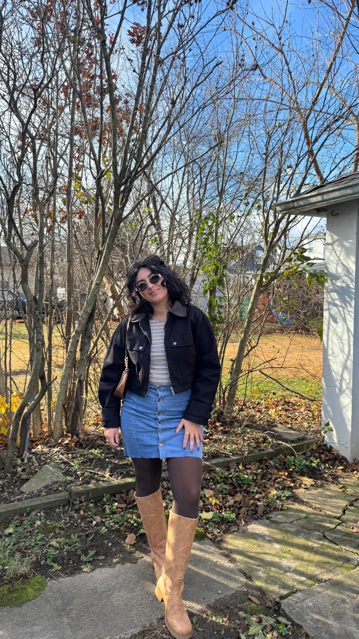 Thanksgiving ootd!!
Sunglasses- Primark
Jacket- Walmart
Top- gap factory 
Skirt- Marshalls (I cut it!!)
stockings- Target
Boots- Steve Madden

#LTKCyberWeek #LTKHoliday