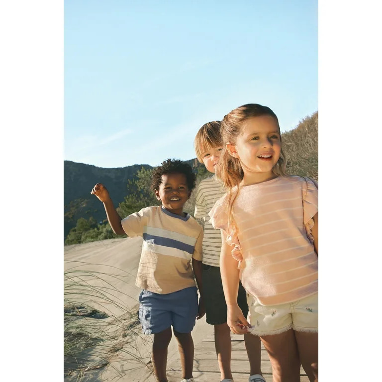 easy-peasy Toddler Boys? Striped Ringer T-Shirt with Short Sleeves, Sizes 18M-5T | Walmart (US)