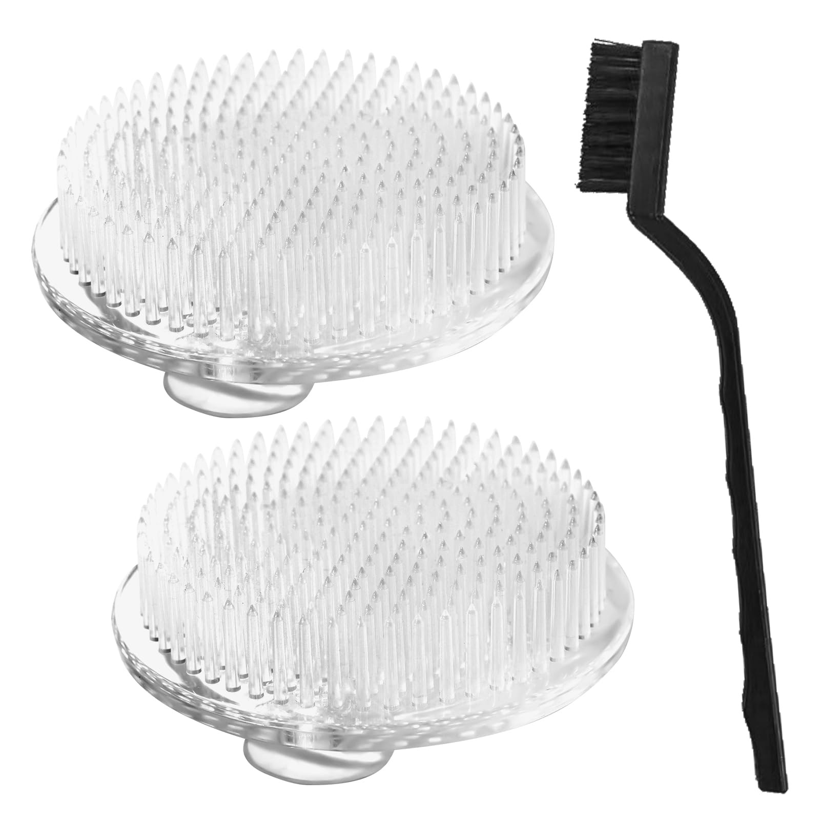 QWQKEFEUN Flower Frog,2 Exquisite Clear Plastic Three-Suction-Cup Flower Arrangement Holder＋Cle... | Amazon (US)