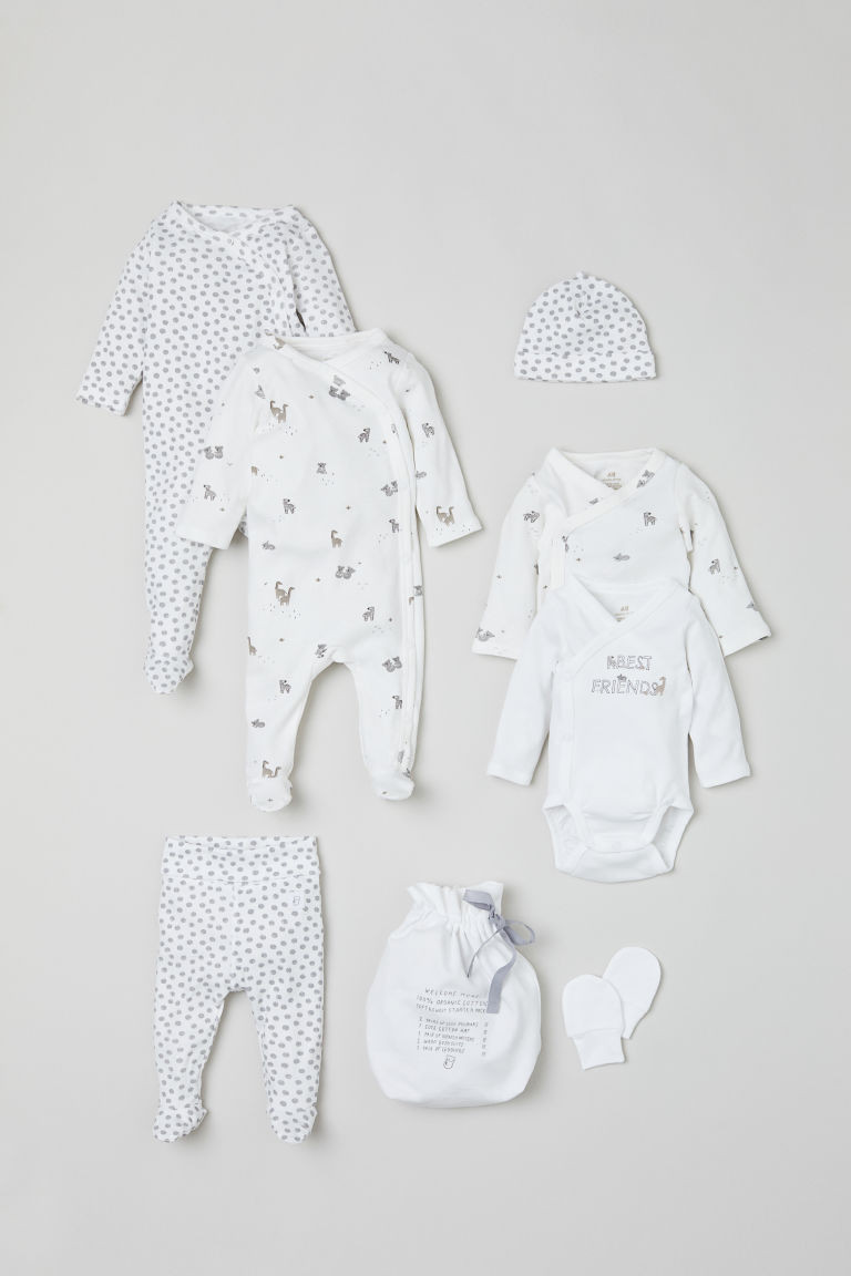 H & M - 7-piece Cotton Set - White | H&M (US + CA)