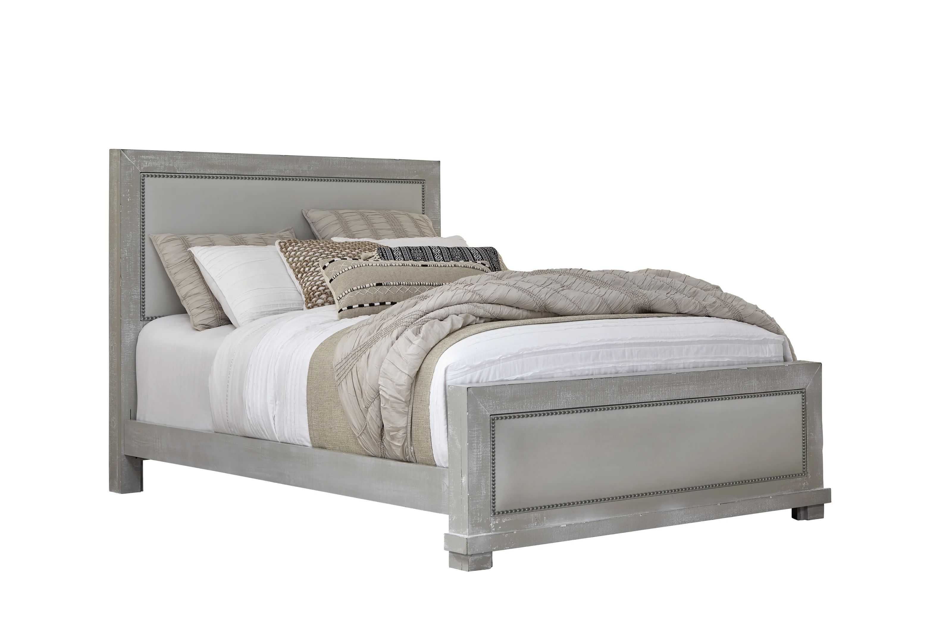 Lockridge Solid Wood and Upholstered Low Profile Standard Bed | Wayfair North America