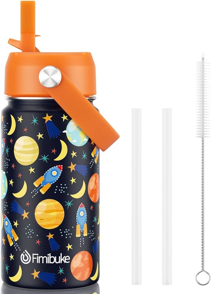 Fimibuke Kids Insulated Water Bottle - 14oz BPA-FREE 18/8 Stainless Steel Travel Tumbler Double W... | Amazon (US)