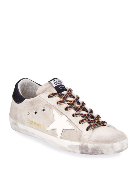 Golden Goose Superstar Suede and Leopard Sneakers | Neiman Marcus