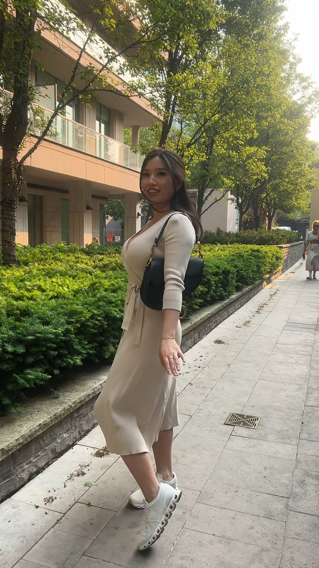 Wrap dress, beige, summer dress, dior saddle bag outfit, on running shoes, on shoes, flowy dresses, sweater dress, long sleeve dress

#LTKFind #LTKunder50 #LTKSeasonal