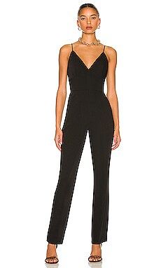 Alice Straight Neck Jumpsuit in Black | Revolve Clothing (Global)