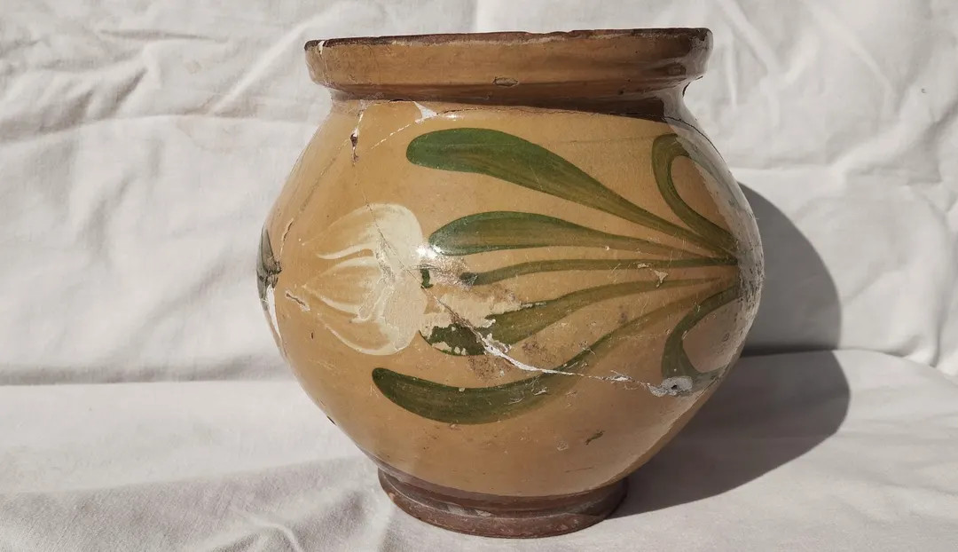 Antique Folk Traditional Glazed Pitcher, Line Decorated Hungary Jug - Etsy | Etsy (US)