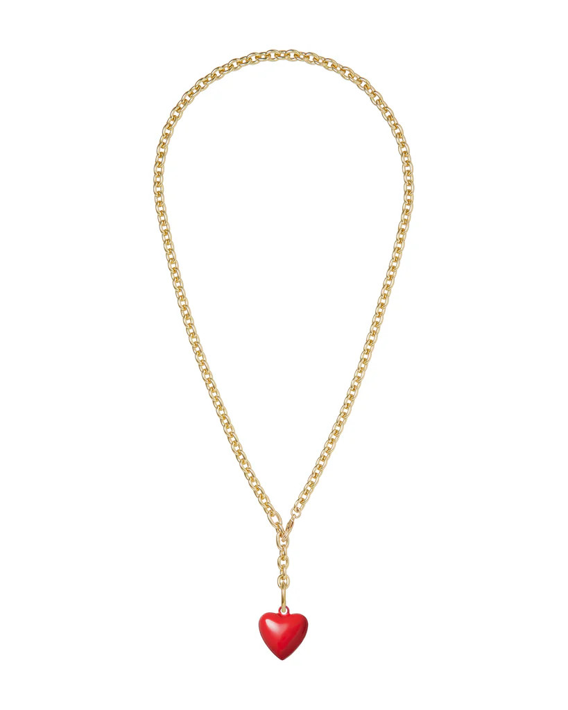 The Mini Puffy Heart Charm Necklace | Roxanne Assoulin