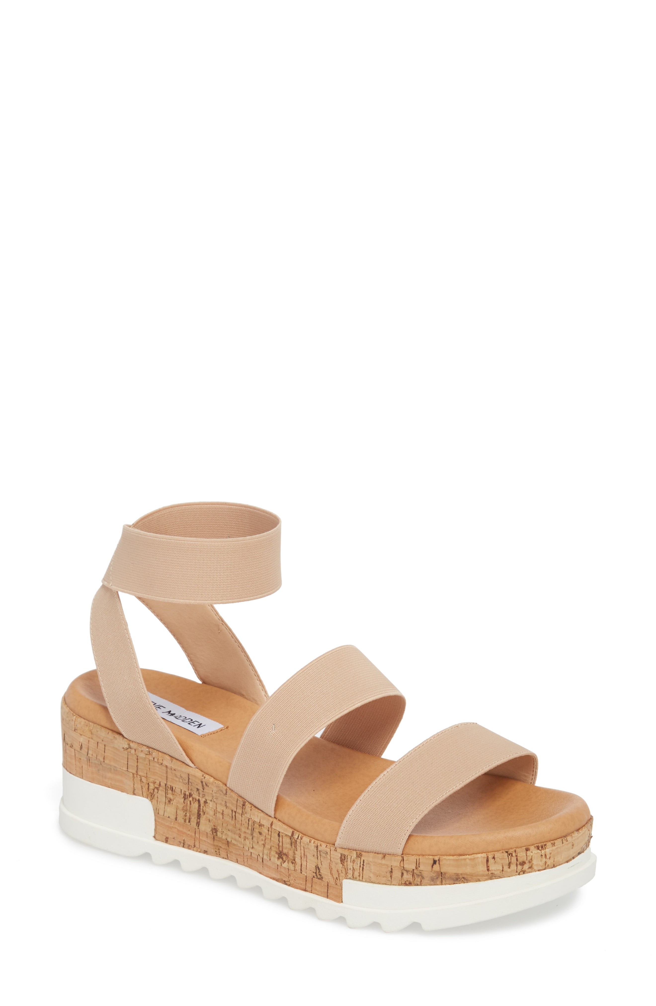 Women's Steve Madden Bandi Platform Wedge Sandal, Size 5.5 M - Blue | Nordstrom