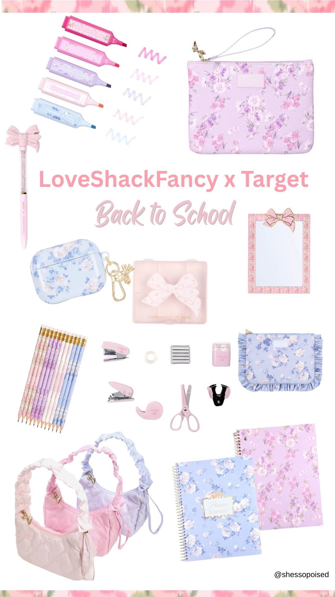 LoveShackFancy x Target making back to school shopping glam - so many super cute accessories and school supplies in LoveShackFancy’s traditional pink, blue and purple floral designs. Loving the purses and cases too!

#LTKmomlife #LTKKids