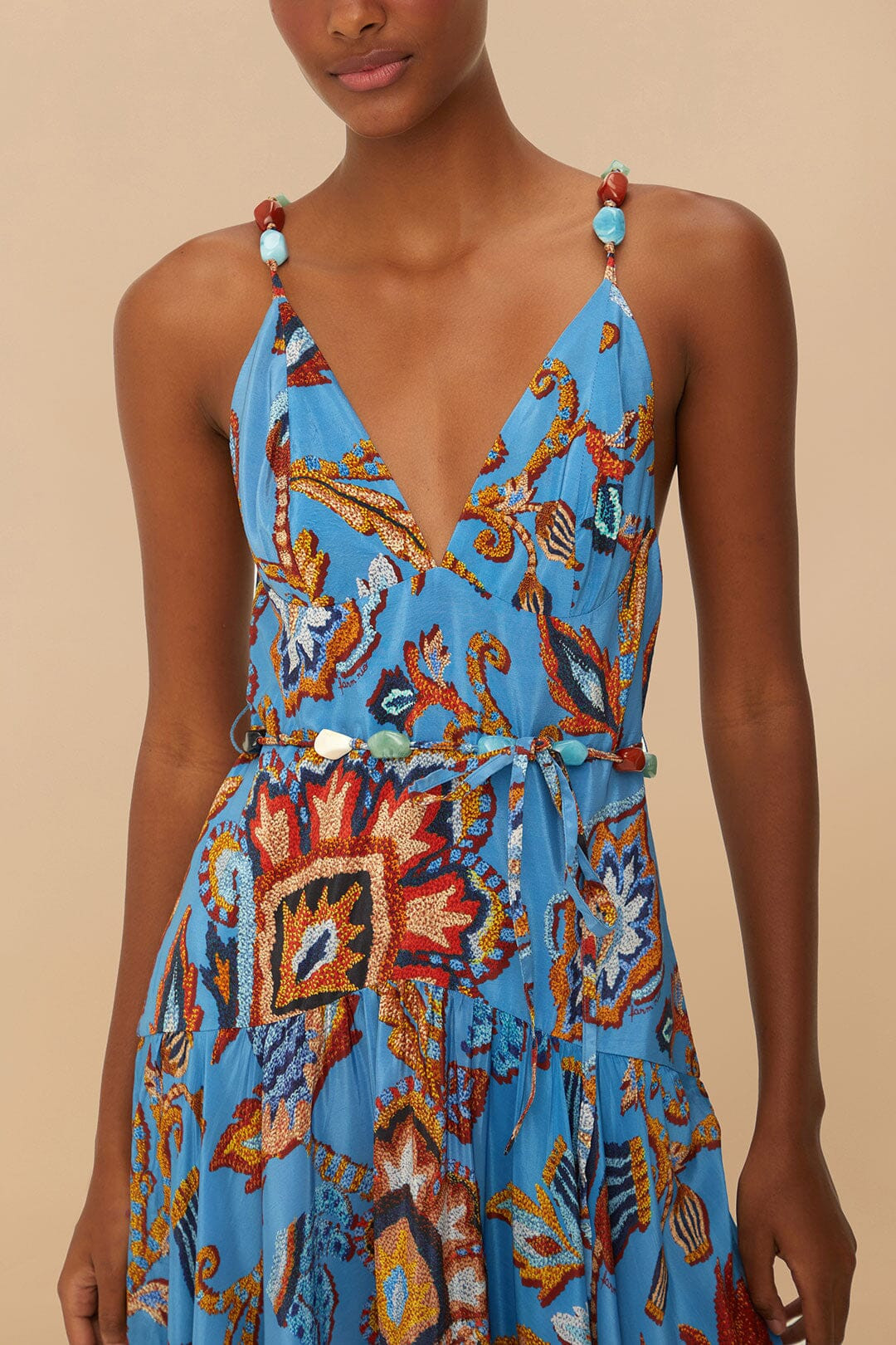 Blue Sunset Tapestry Sleeveless Midi Dress | FarmRio (US)