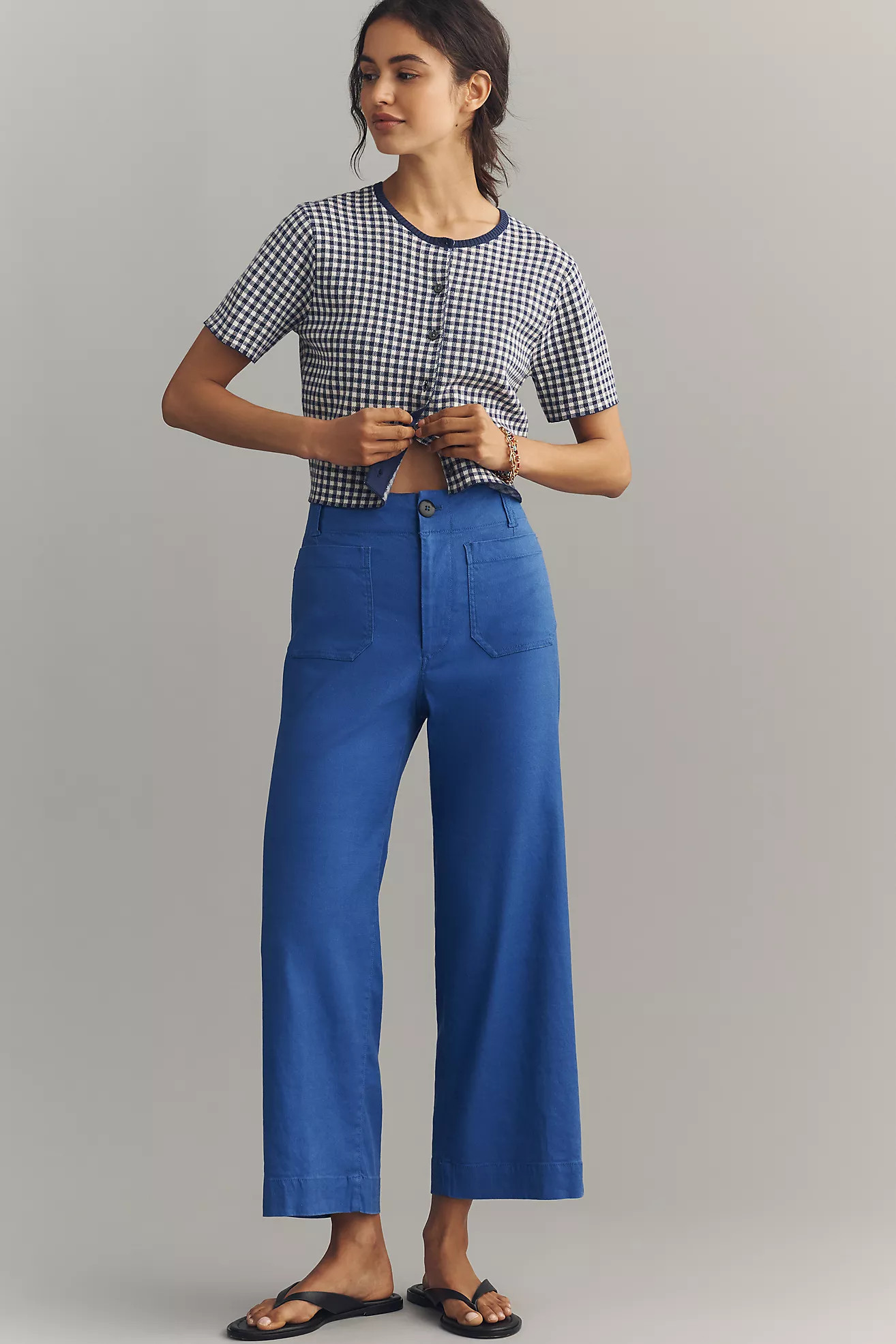 Colette European Linen Stretch Wide Leg Pants | Anthropologie (US)