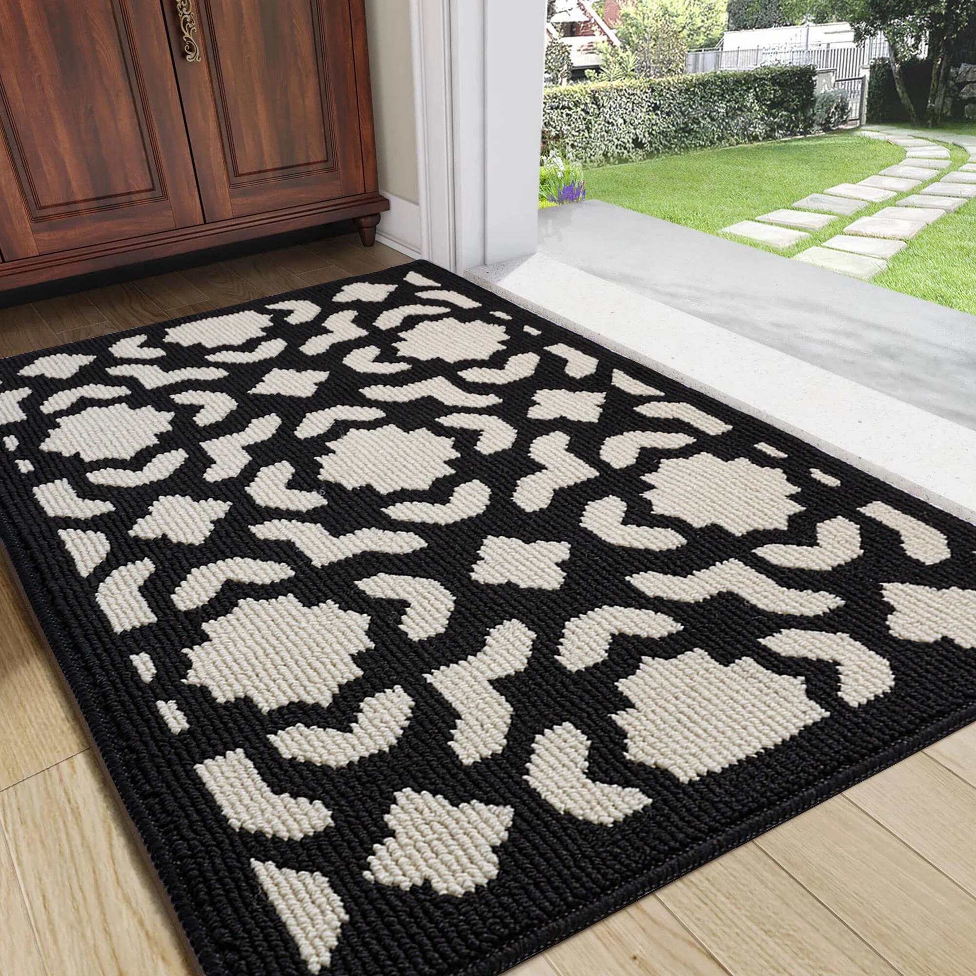 Premium Indoor Outdoor Doormat,Machine Washable Low Profile Non-Slip Rug for Front Back Door,Entr... | Wayfair North America