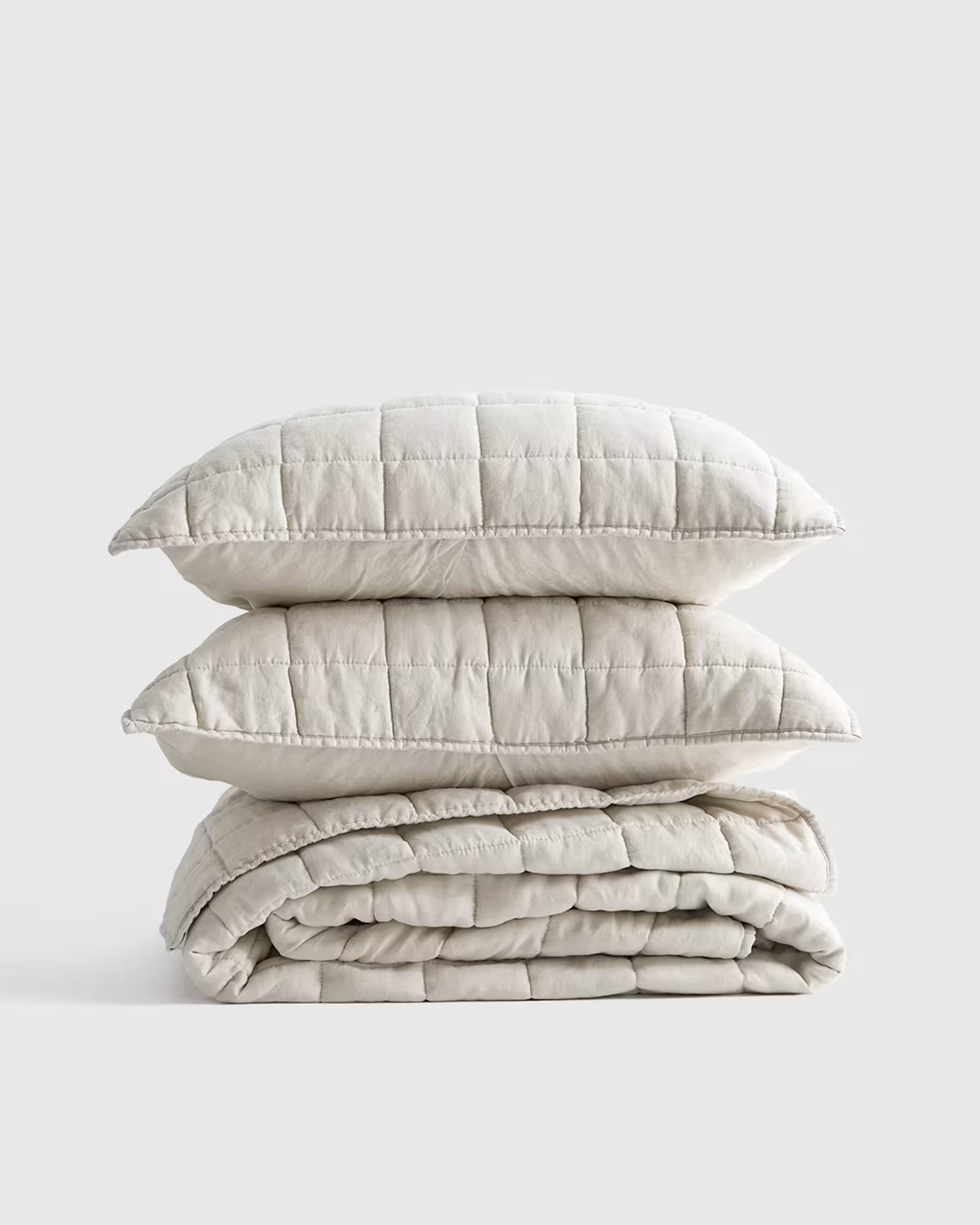 European Linen Box Quilt Set | Quince