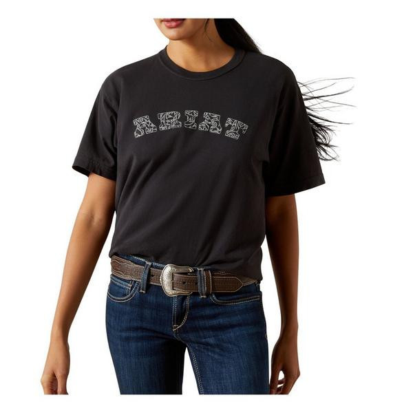 Women's Ariat Boot Stitch T-Shirt Medium Vintage Black | Scheels Sports