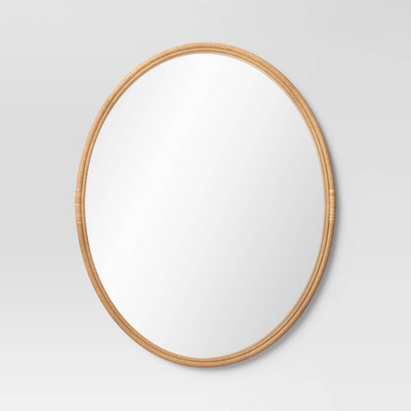 21" x 26.5" Oval Rattan Wall Mirror Natural - Opalhouse™ | Target
