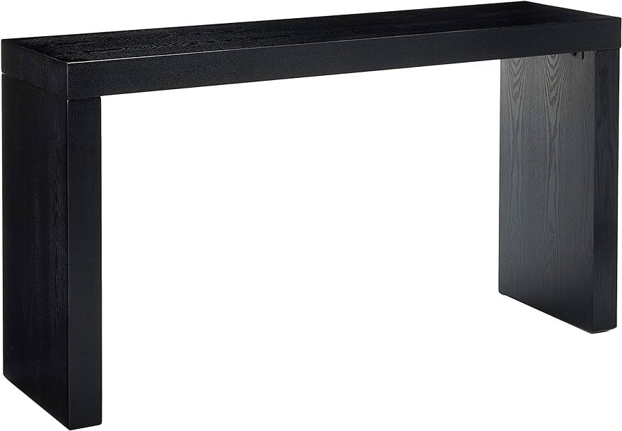 Howard Elliott Jennifer Wood Grain Veneer Console Table, Black | Amazon (US)