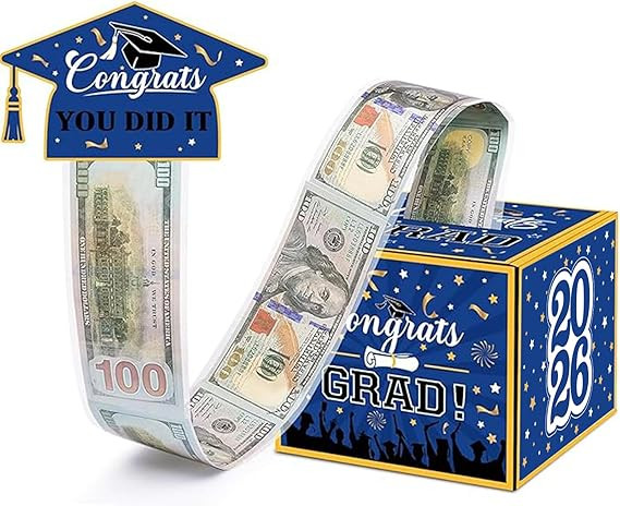 2026 Graduation Money Box for Cash Gift, Funny Graduation Gifts for Boys Girls High School Colleg... | Amazon (US)