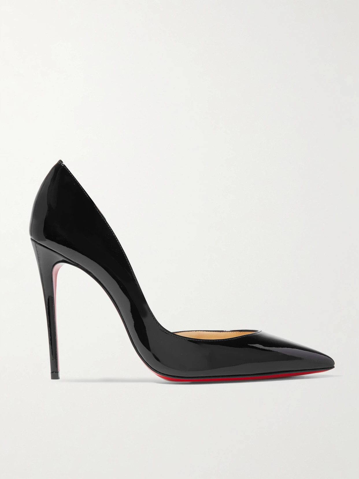 Christian Louboutin - Iriza 100 Patent-leather Pumps - Black | NET-A-PORTER (US)