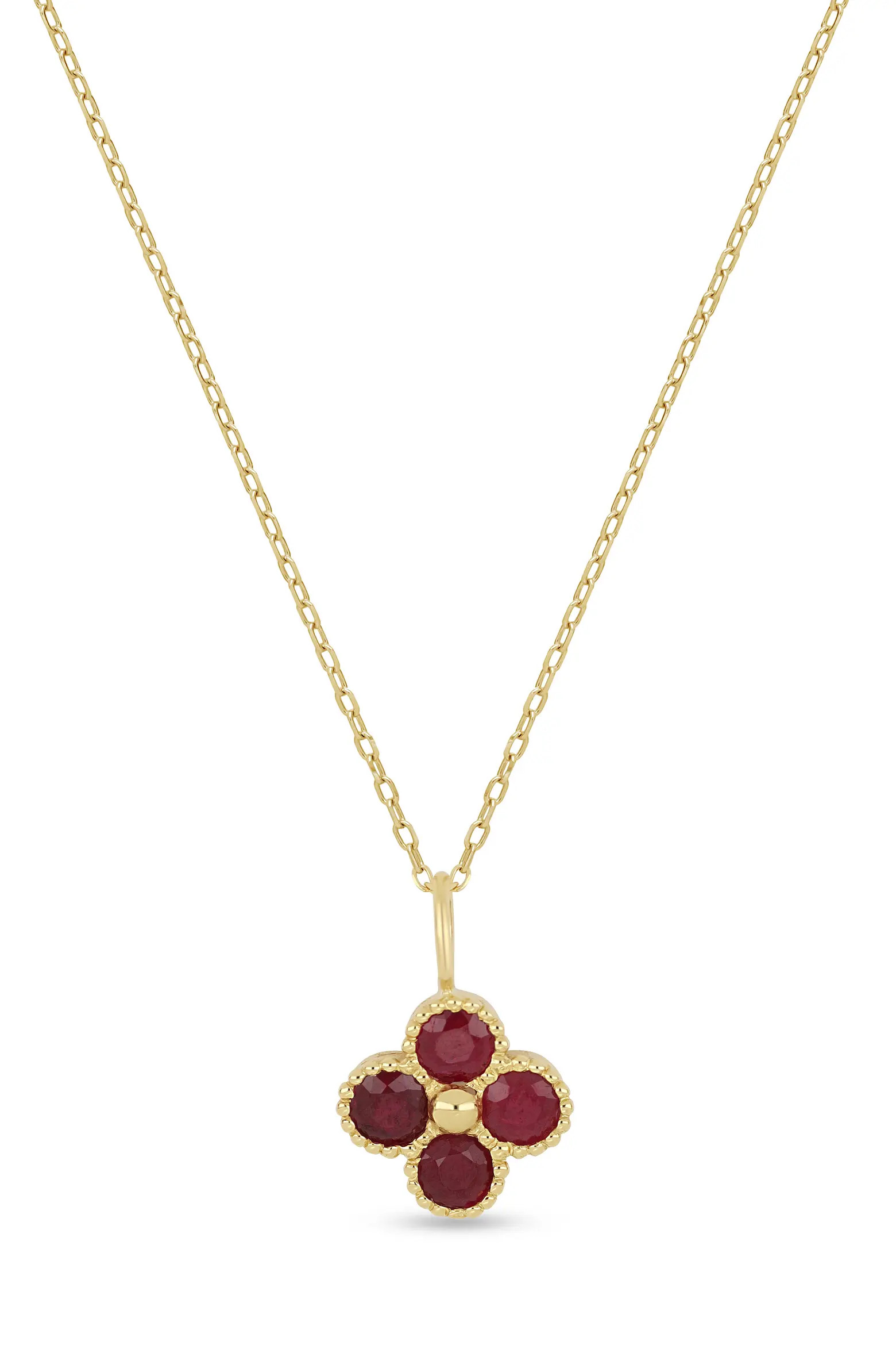 18K Gold El Mar Gemstone Clover Pendant Necklace (Online Trunk Show) (Women) | Nordstrom | Nordstrom