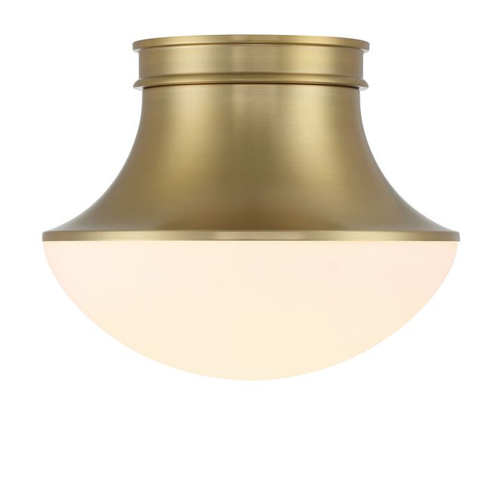 Jayden Flush Mount, Aged Brass | Lights.com