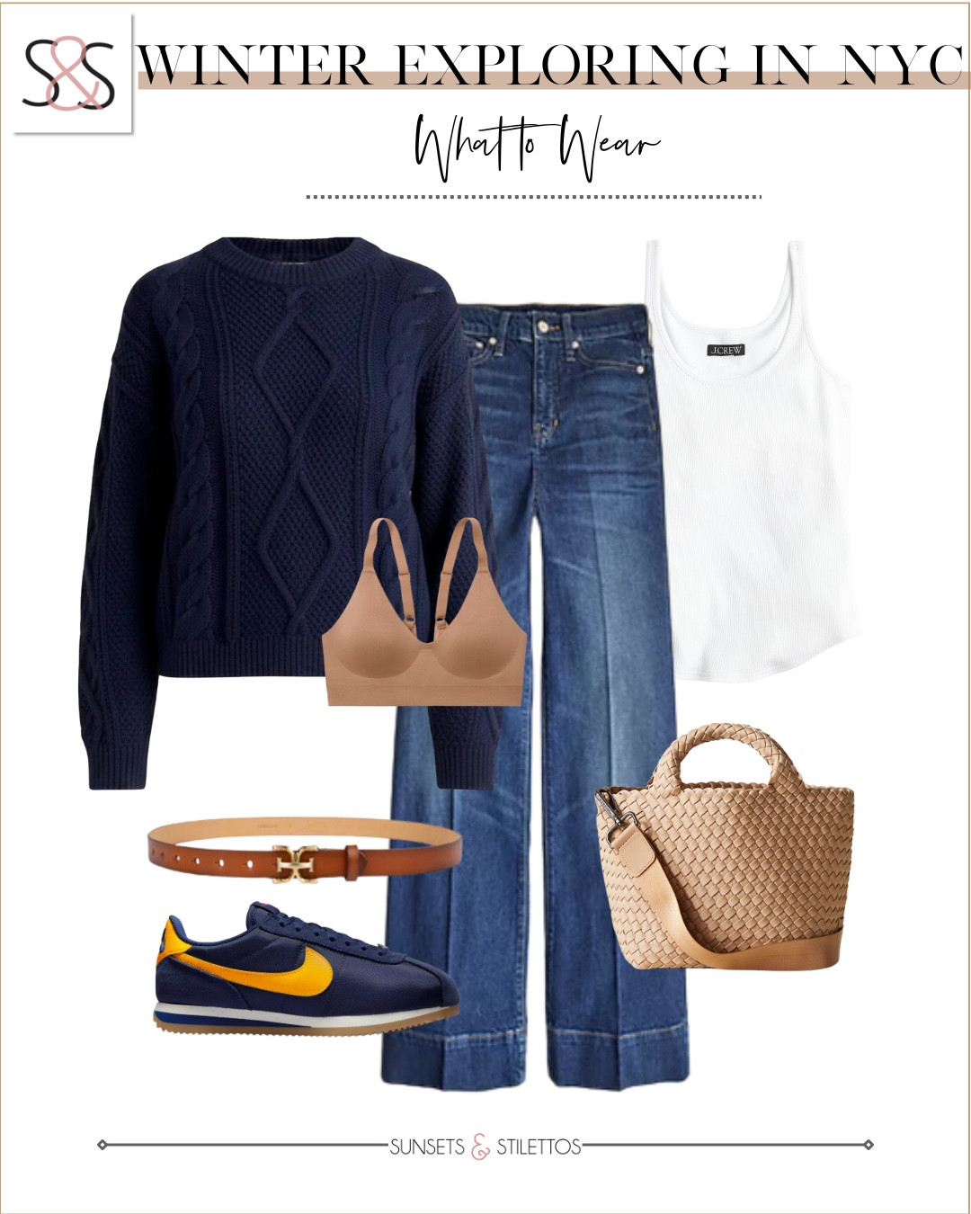 I’m so here for this navy cable knit and dark denim combo for wandering around the city. These contrast sneakers are the coolest way to add a little edge to a classic winter look.

winter outfit, nyc style, cable knit sweater, wide leg jeans, navy aesthetic, city street style, comfort and style, winter exploring, everyday chic, designer belt. 

 

#LTKOver40 #LTKFindsUnder50 #LTKTravel