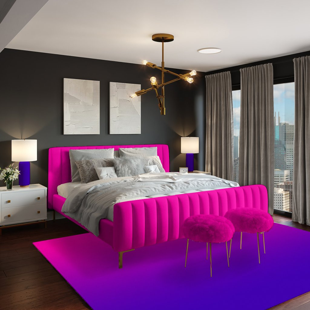 Girly Neon Hot Pink Purple Gradient Ombre | Zazzle