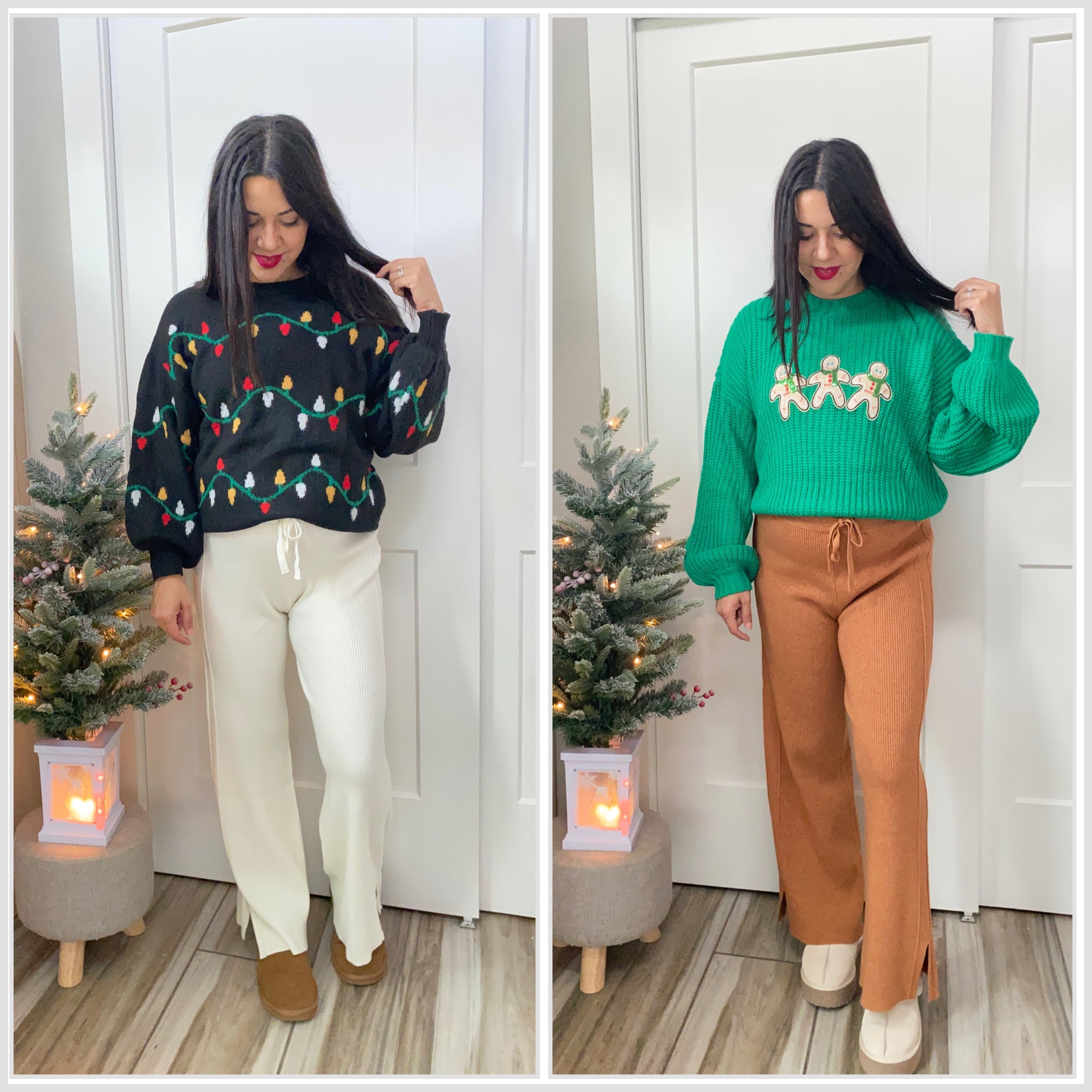 Cozy Christmas Outfits! Click each item for sizing details. I’m 5’4” size 4/5 wearing small in all pieces. Thank you for shopping with me stay Blessed! 

#LTKCyberWeek #LTKSeasonal #LTKHoliday