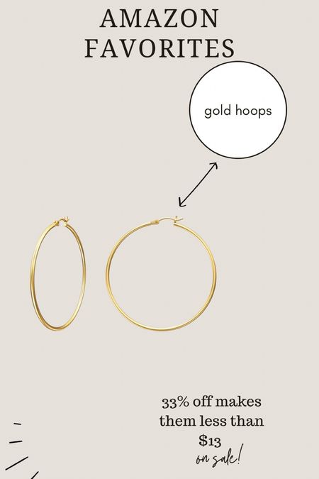 Amazon daily deal
Gold hoop earrings on sale
Amazon find 2024

#LTKstyletip #LTKfindsunder50 #LTKsalealert