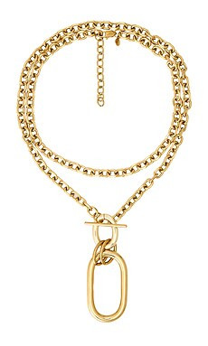 petit moments Large Carabiner Necklace in Waterproof/gol from Revolve.com | Revolve Clothing (Global)