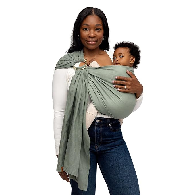 WildBird - Ring Sling Baby Carrier - 0-36 Months (up to 35 lbs) - Standard (74") Acadian & Gold R... | Amazon (US)