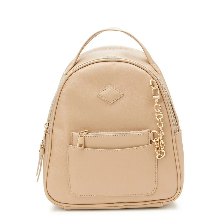 Time and Tru Women's Ruby Mini Backpack, Beige | Walmart (US)