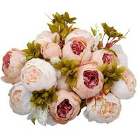 Vintage Peonies - Artificial Peony Flowers Bouquet Silk Floral Stems -P | Etsy (US)