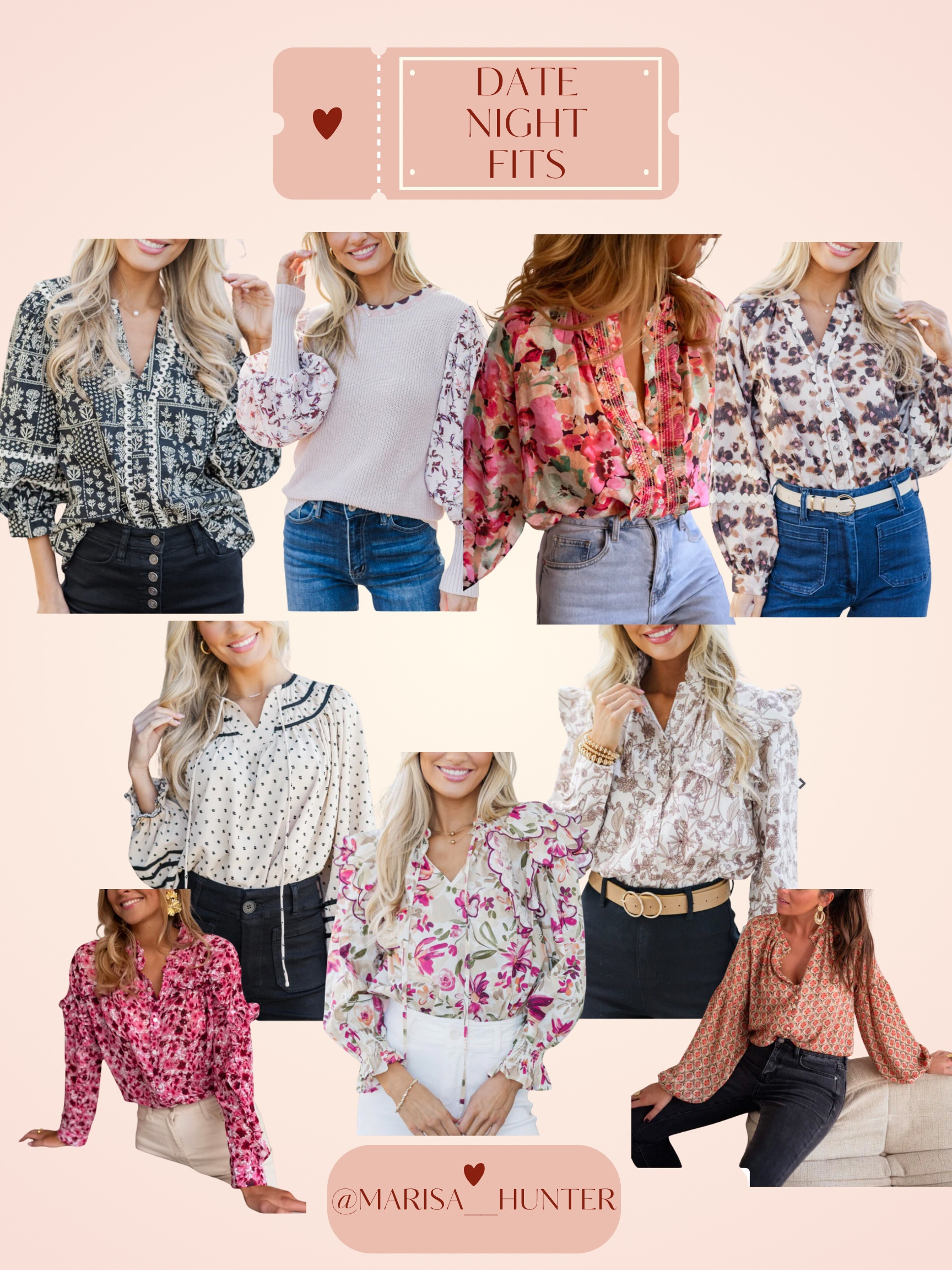 Date night tops 💌

Blouse boho shirt bump friendly outfit post partum shirts 

#LTKBump #LTKMidsize