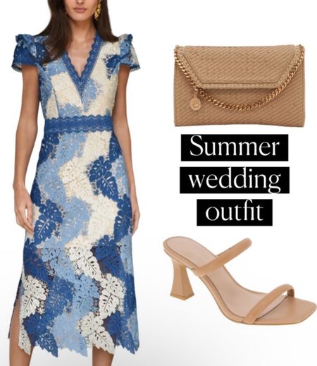 Wedding guest dress
Dress
Sandals 
Stella McCartney bag

Spring Dress 
Summer outfit 
Summer dress 
Vacation outfit
Spring outfit
#Itkseasonal
#Itkover40
#Itku
#LTKItBag #LTKShoeCrush