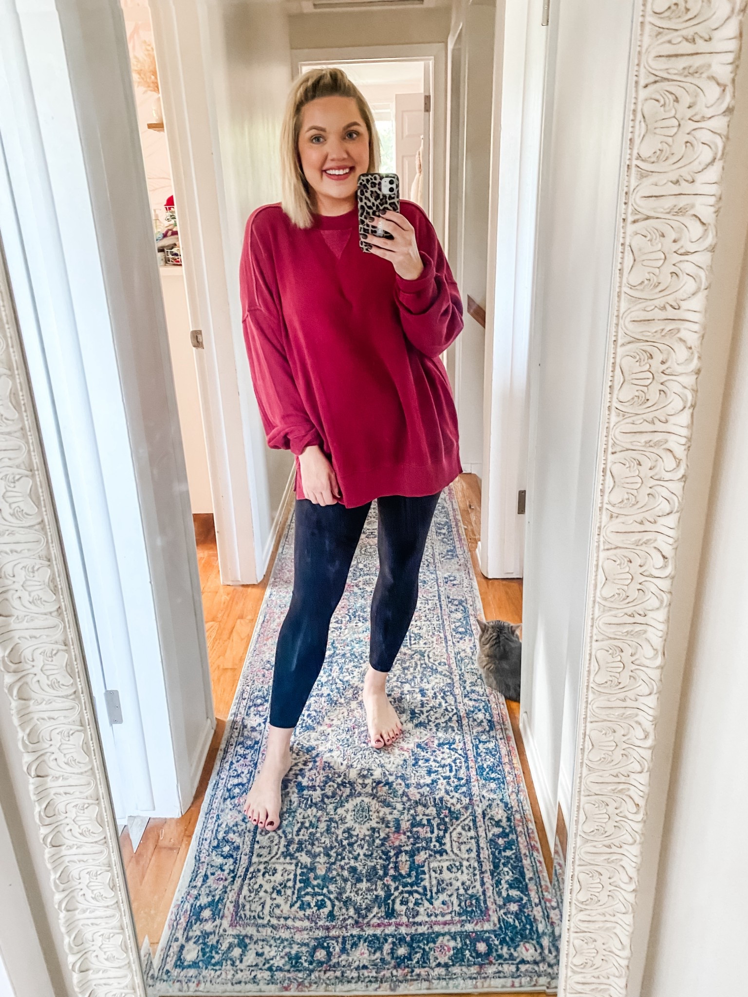  Black Friday Sale for Rewards Members - $29 crew neck sweatshirts - oversized fit. I’m wearing a medium here. 

40% off leggings! Wearing a large 



#LTKFindsUnder50 #LTKMidsize #LTKCyberWeek