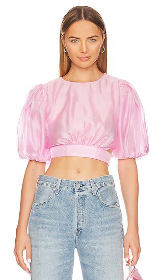 Enya Organza Top in Soft Pink | Revolve Clothing (Global)