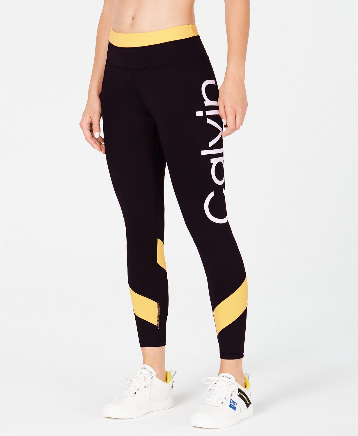 High-Rise Colorblocked Logo Leggings | Macys (US)