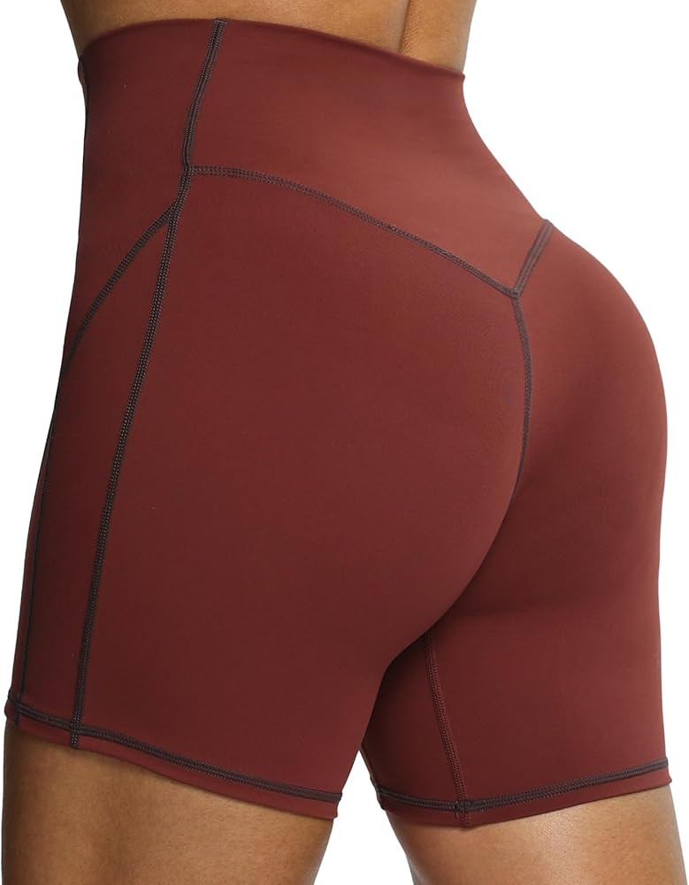 Aoxjox Lexi Lined Workout Biker Shorts for Women Tummy Control High Waisted Exercise Athletic Gym... | Amazon (US)