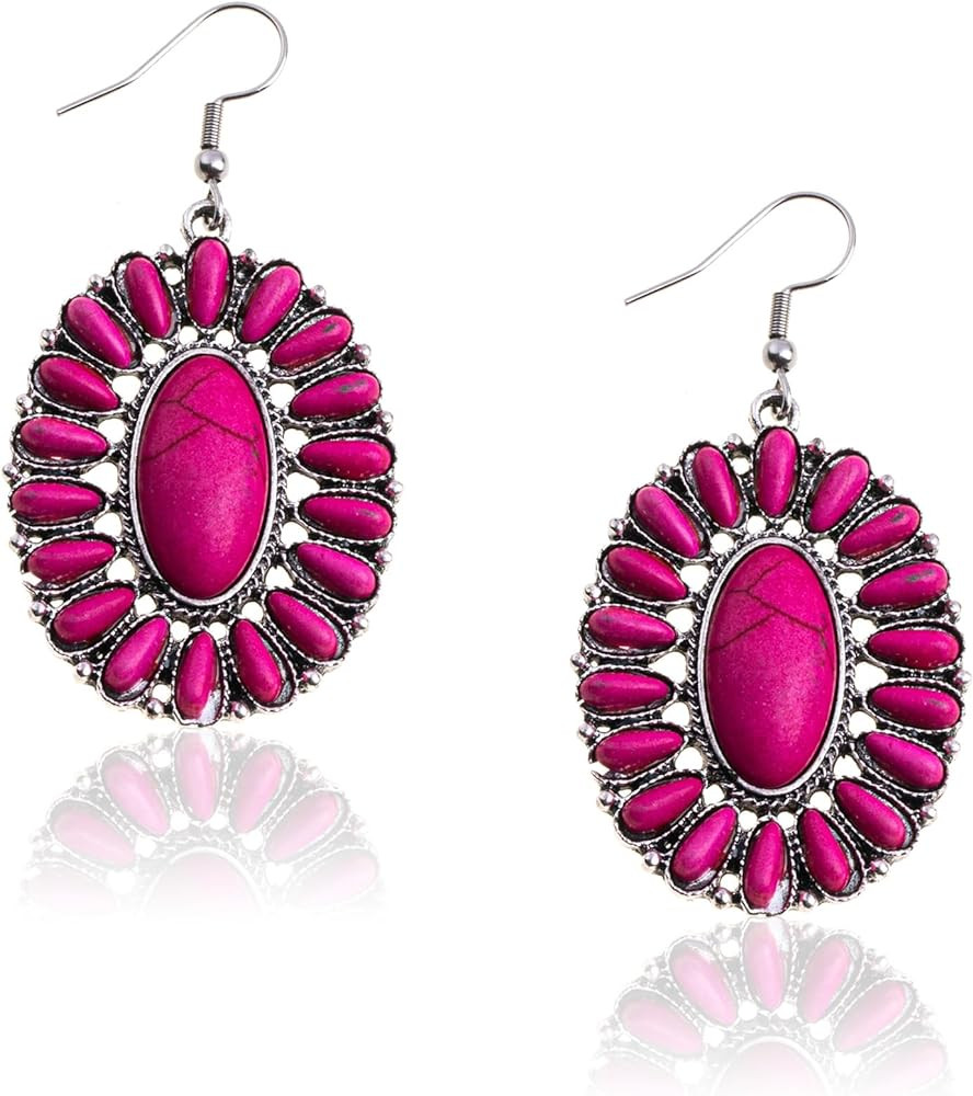 Rustic Couture's Western Earrings for Women Cowgirl Country Concho Dangling Western Statement Jew... | Amazon (US)