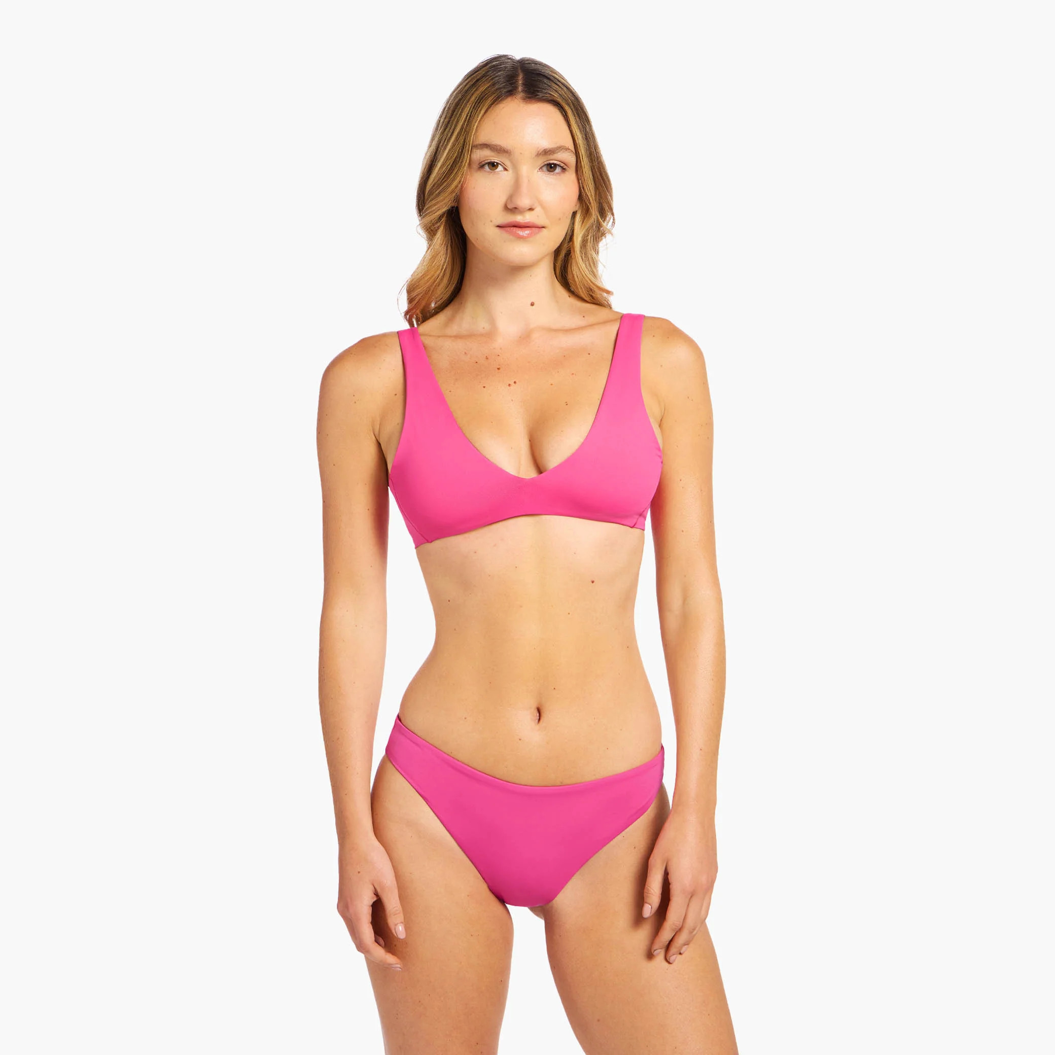 Plunge Bikini Top | Fuchsia | Nuuds US