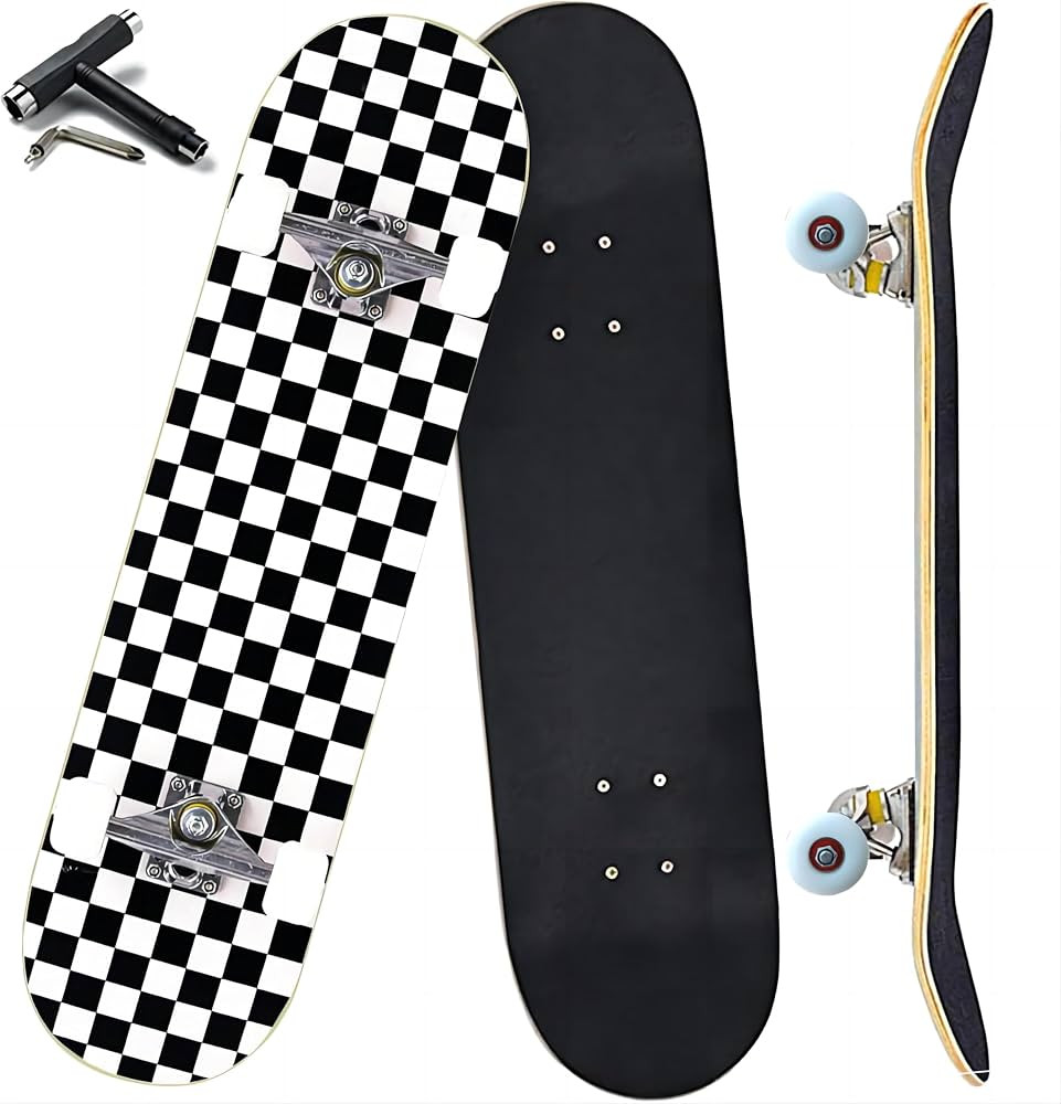 Pro Complete Skateboards for Beginners Girls Boys Kids Youths Teens Adults 31"x8" Skate Boards 7 ... | Amazon (US)