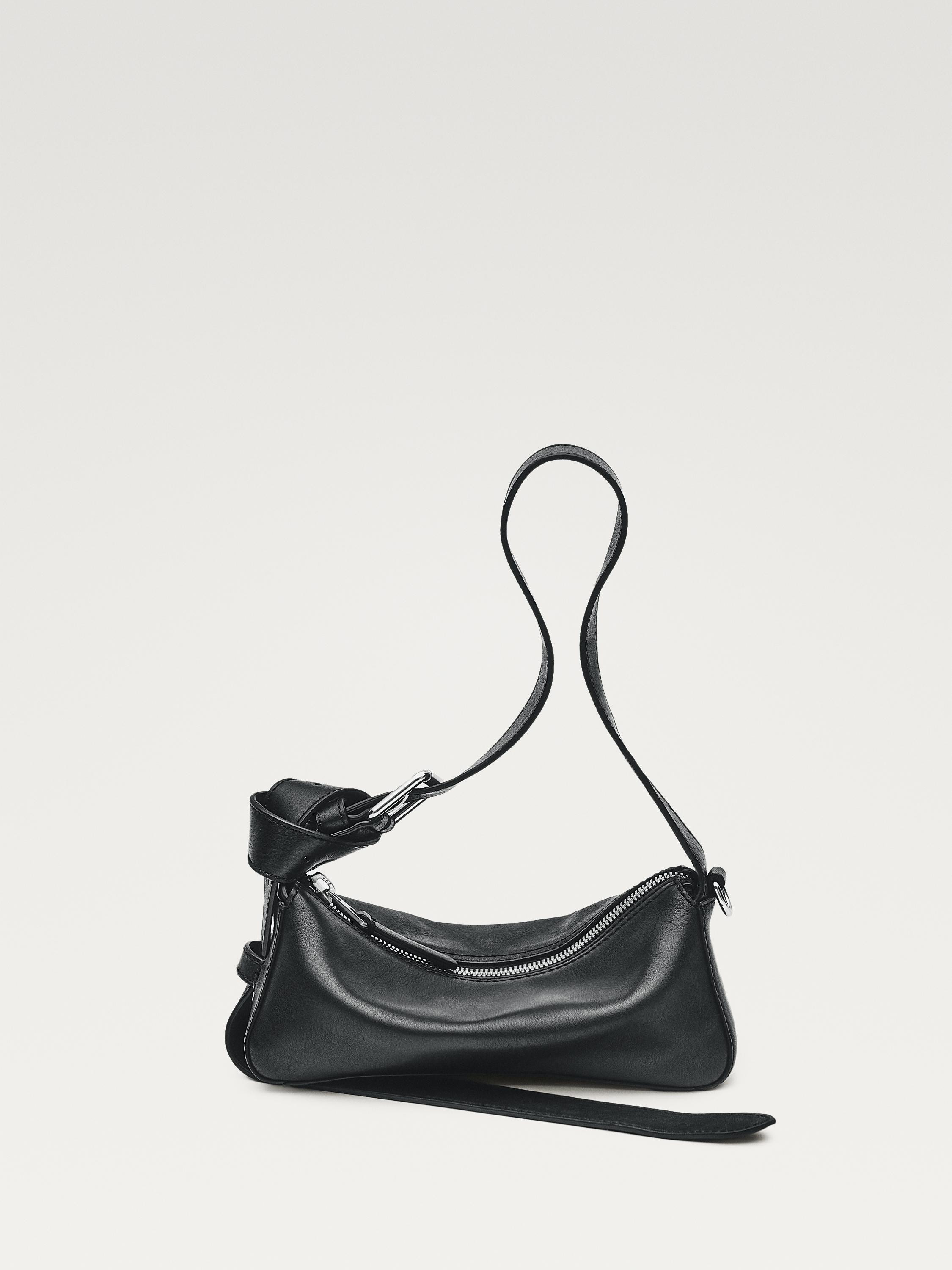 Small nappa leather bag with buckle | Massimo Dutti US