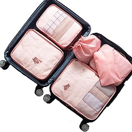 OEE 6 pcs Luggage Packing Organizers Packing Cubes Set for Travel | Amazon (US)