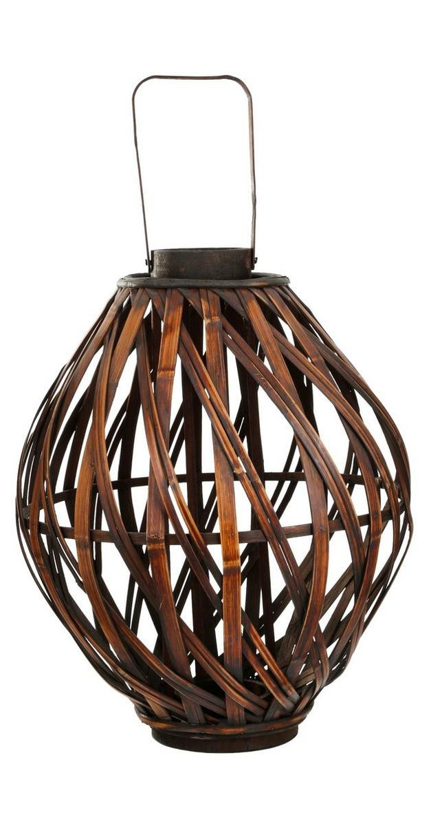 18" Rattan Solar Lantern - Brown-Brown-7770435776400   | Burkes Outlet | bealls